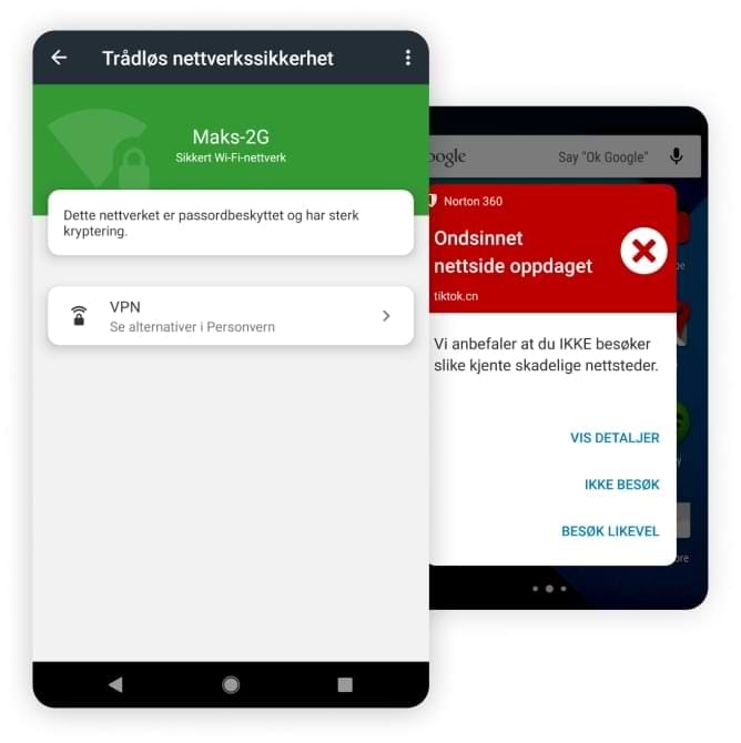 Appen Trådløs nettverkssikkerhet på et nettbrett og en telefon